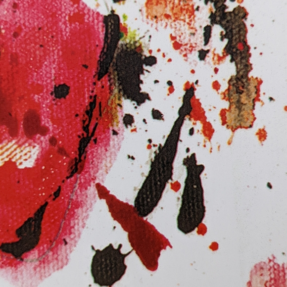 Dominic Pangborn NWOT Abstract Poppy flower signed archival red - Picture 7 of 10